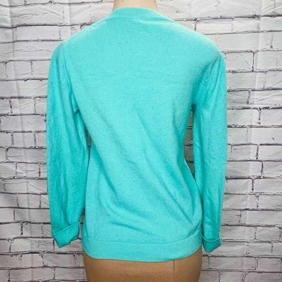 J. Crew Womens Blue Long Sleeves Crew Neck Pullover Sweater Size Medium - Picture 2 of 4